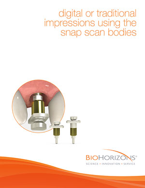 Digital or traditional impressions using the snap scan bodies