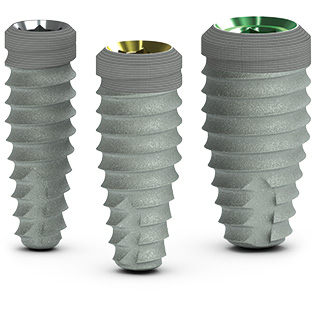 Tapered Plus implant sizes